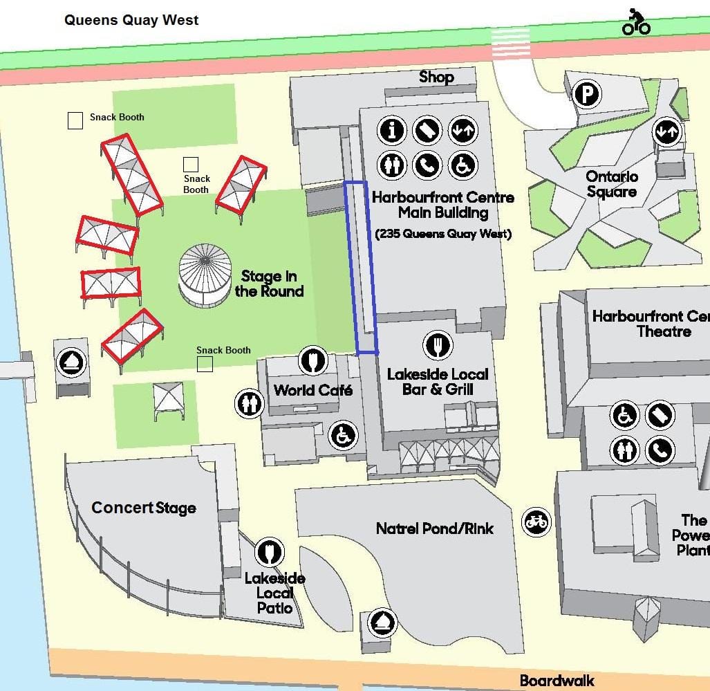 Карта Торонто harbourfront Център 