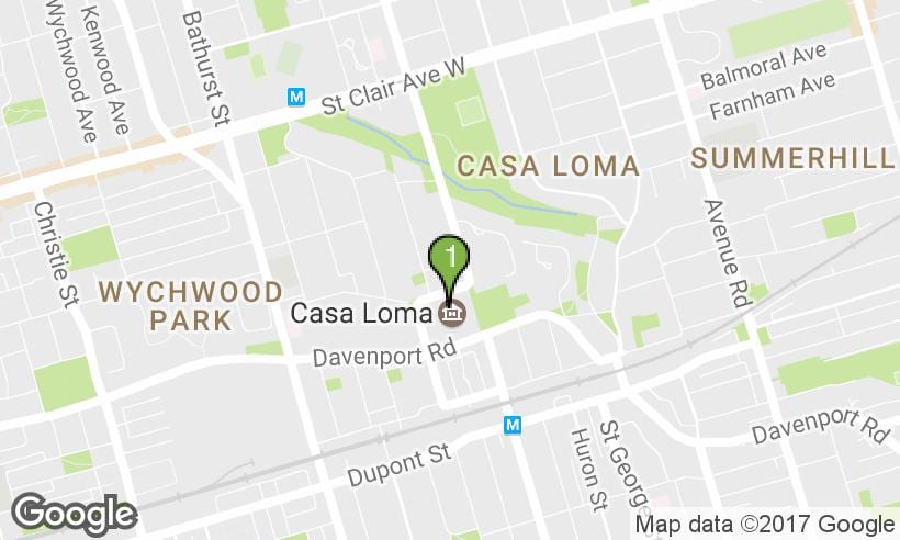 Карта Casa loma Торонто