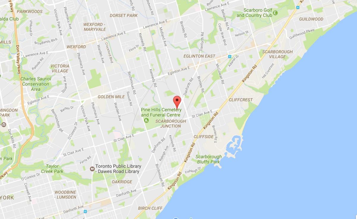 Карта На Danforth Road, Торонто