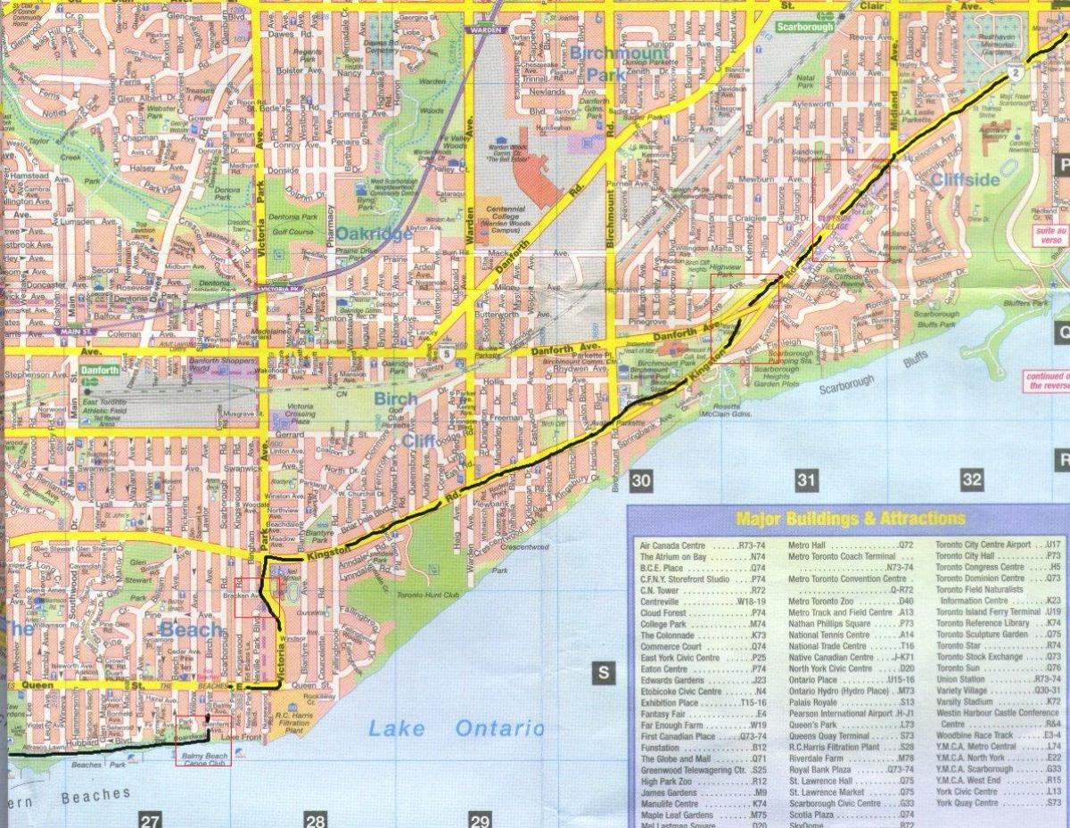 Карта Kingston road Ontarion