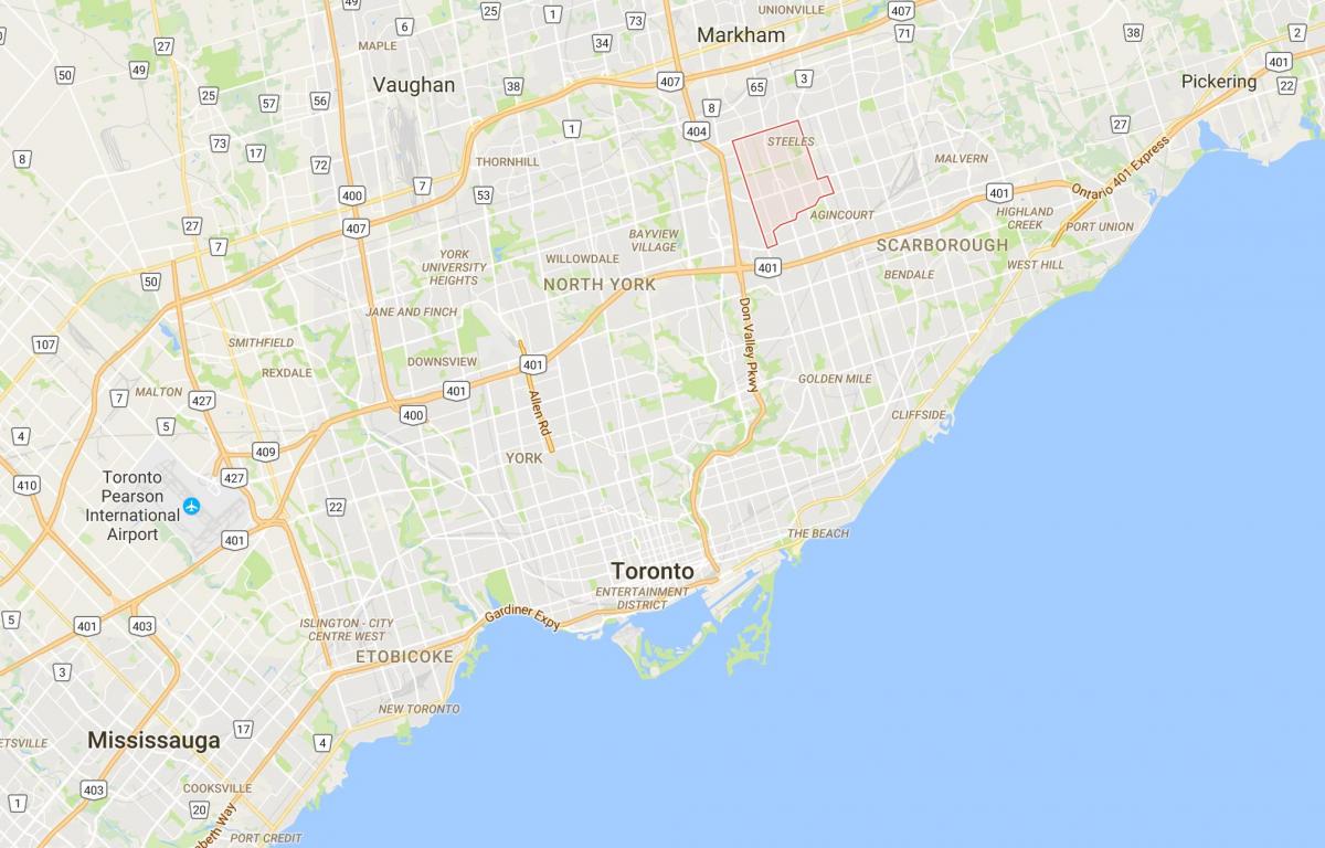 Карта на L ' Amoreaux район на Торонто