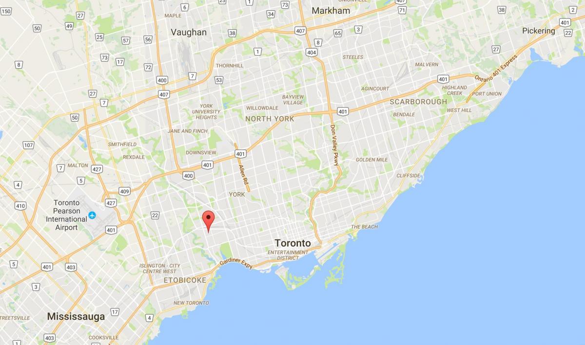 Карта runnymede район на Торонто