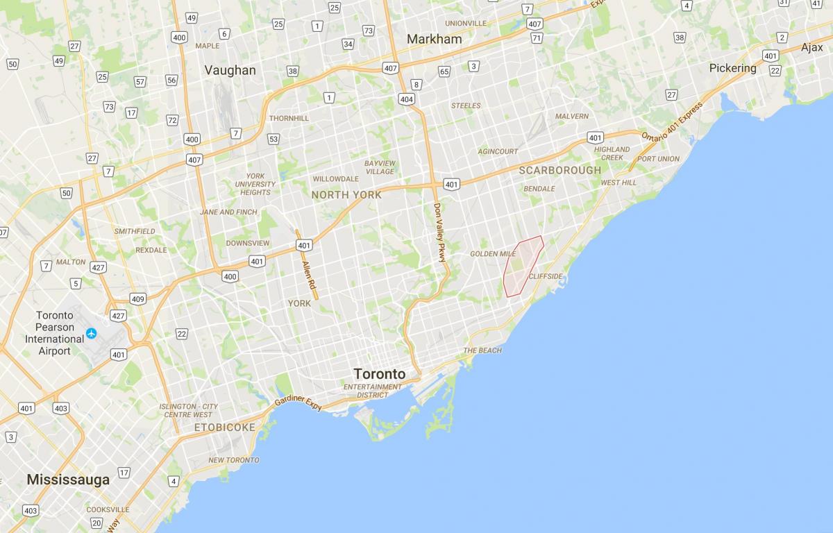 Карта На Scarborough Junctiondistrict Торонто