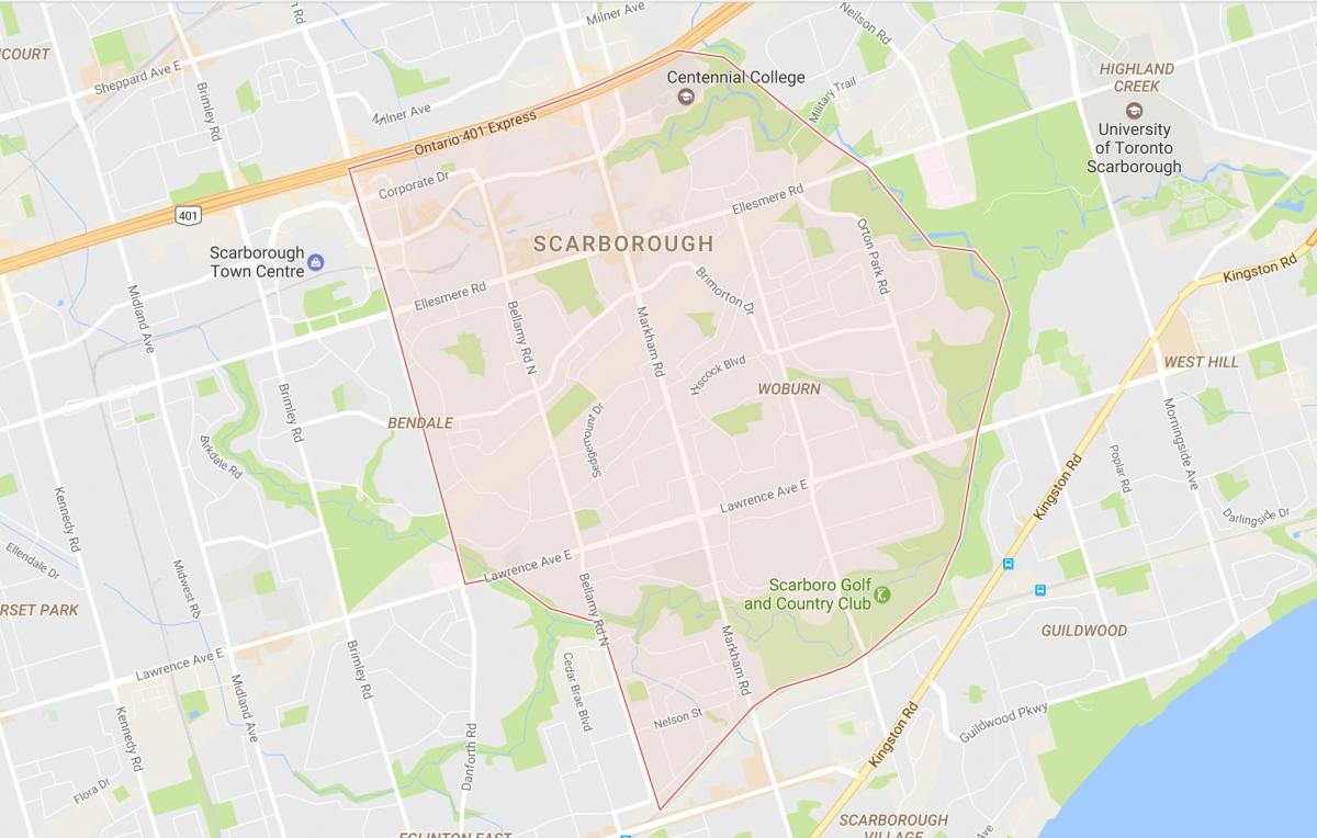 Картата на Абатство квартал на Торонто