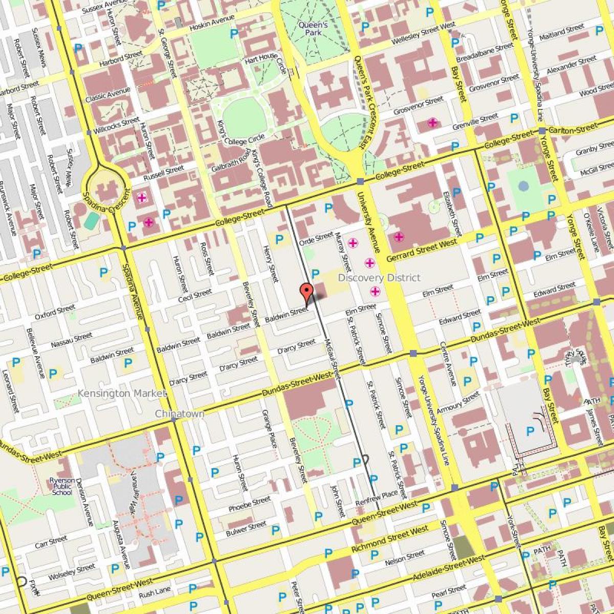 Карта Болдуин село Торонто