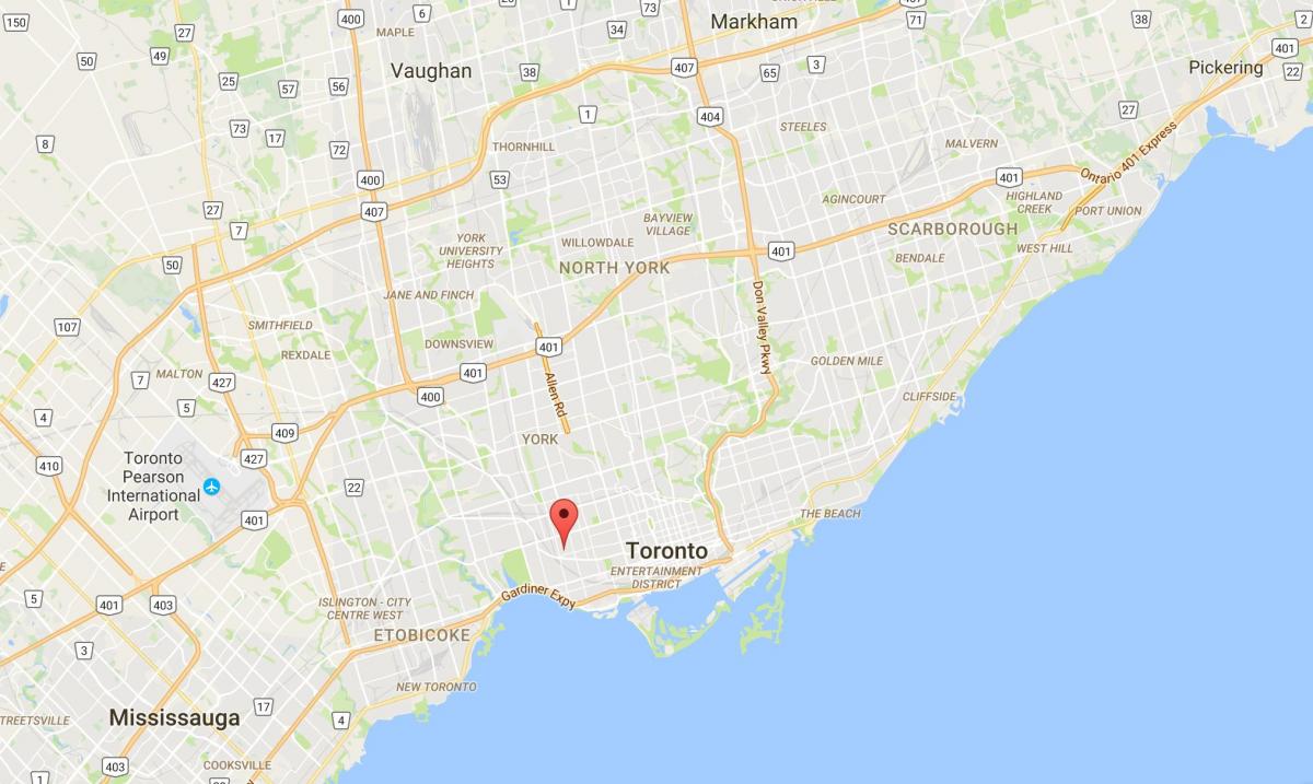 Карта Броктоне квартал на Торонто