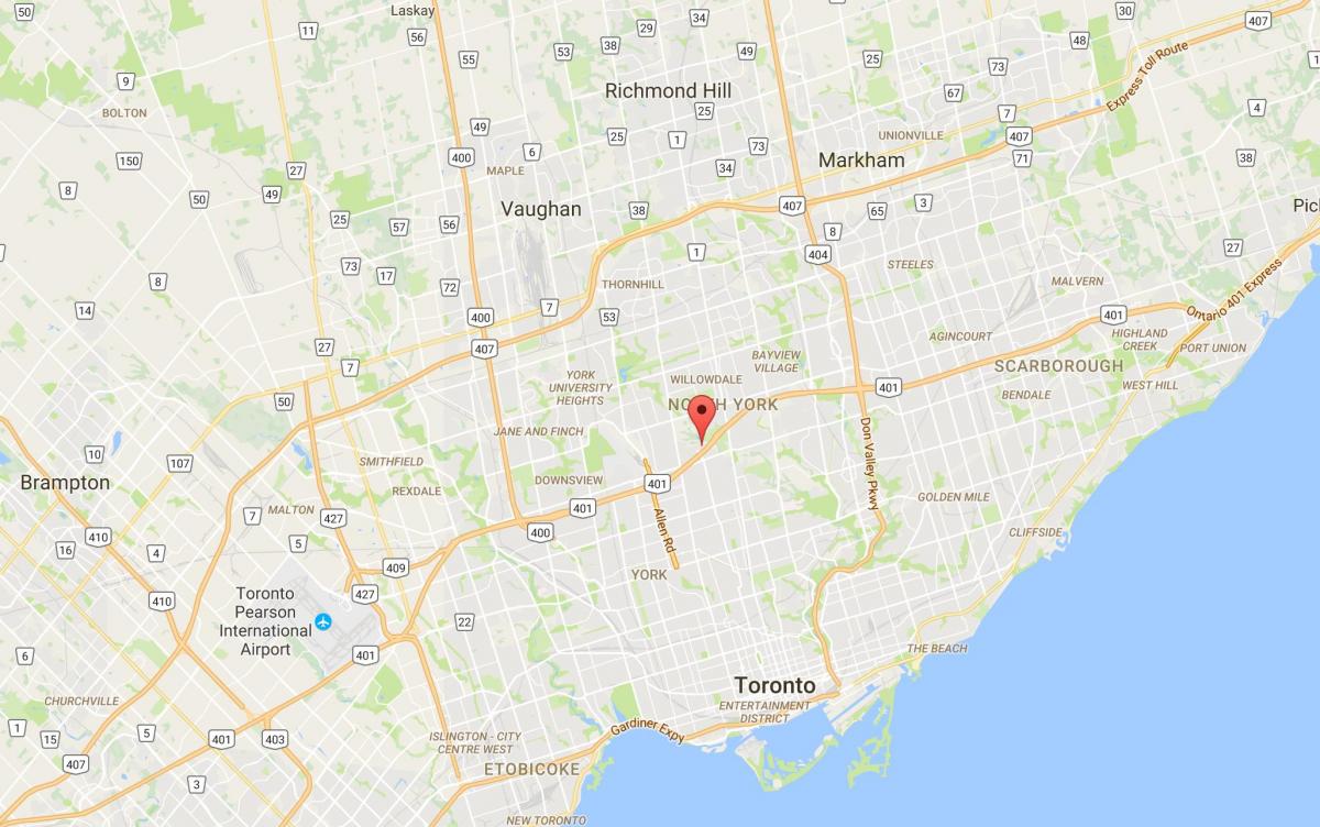 Карта висоти броня район на Торонто