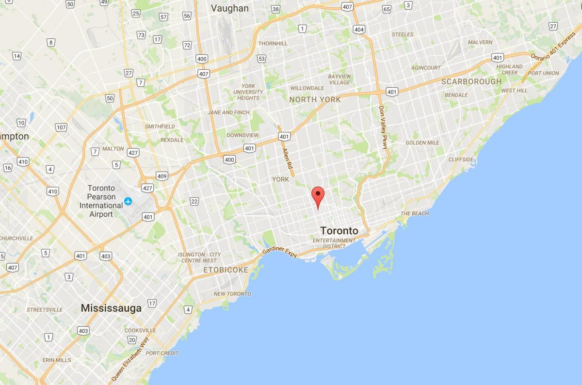 Карта на приложение район на Торонто