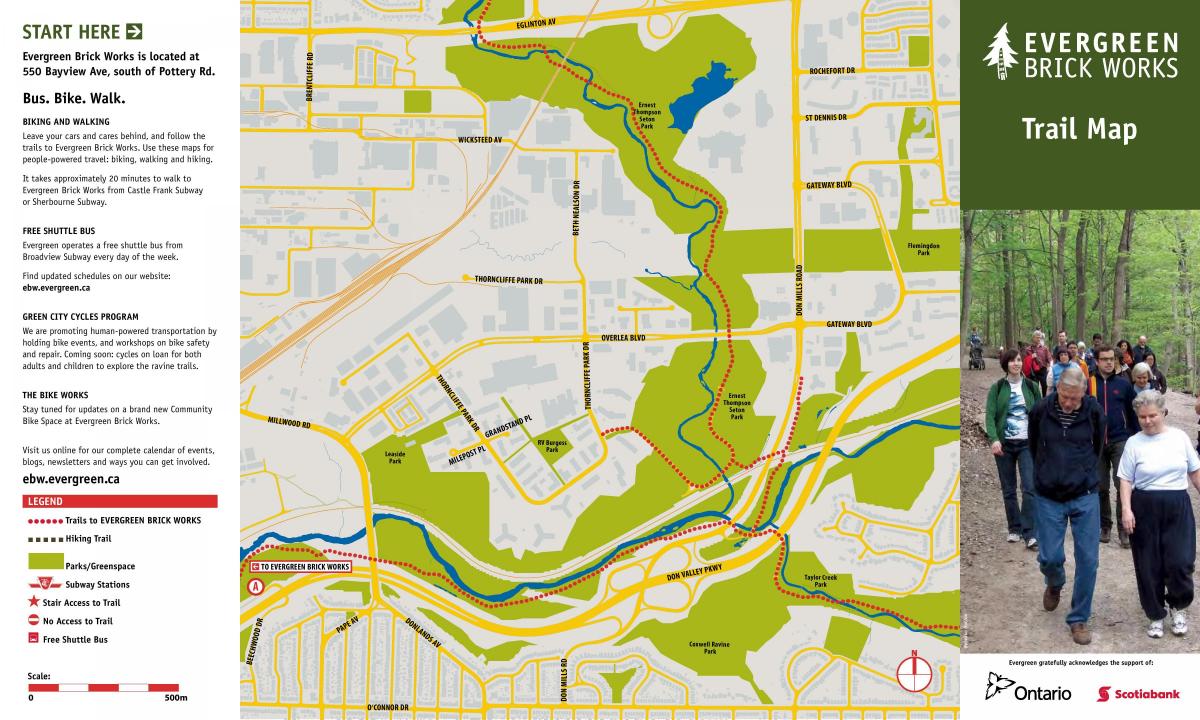 Карта вечнозелени тухлена Торонто отпечатък