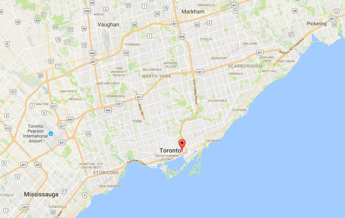 Карта дестилационни фабрики квартал на Торонто