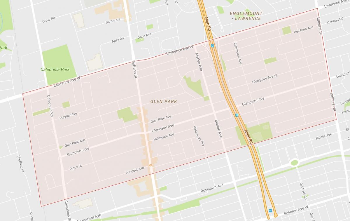 Карта На Глен Парк Торонто