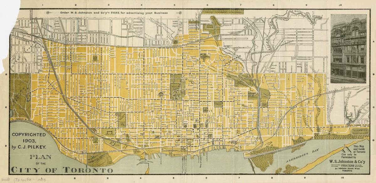 Карта на град Торонто 1903