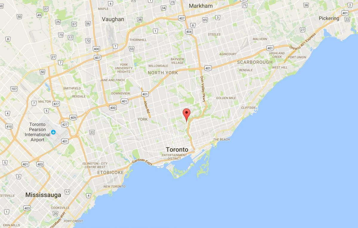 Карта Губернаторский мост район на Торонто