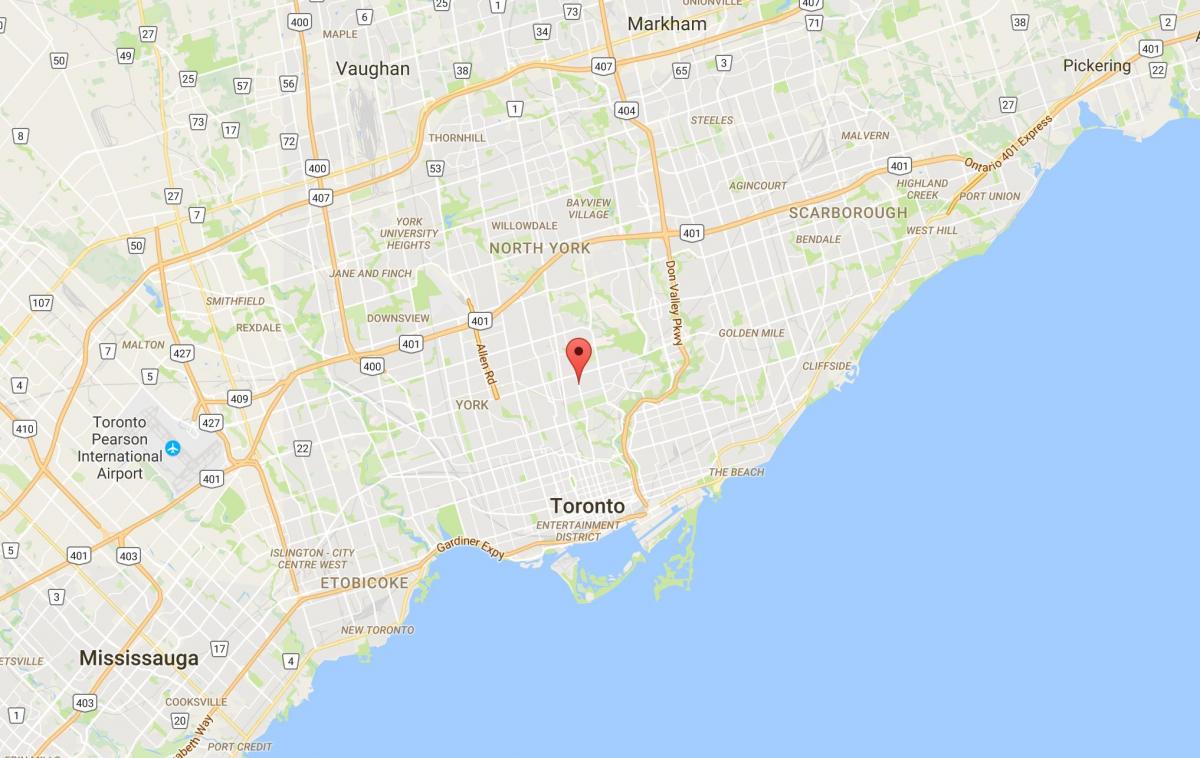 Карта Дависвилль квартал на Торонто