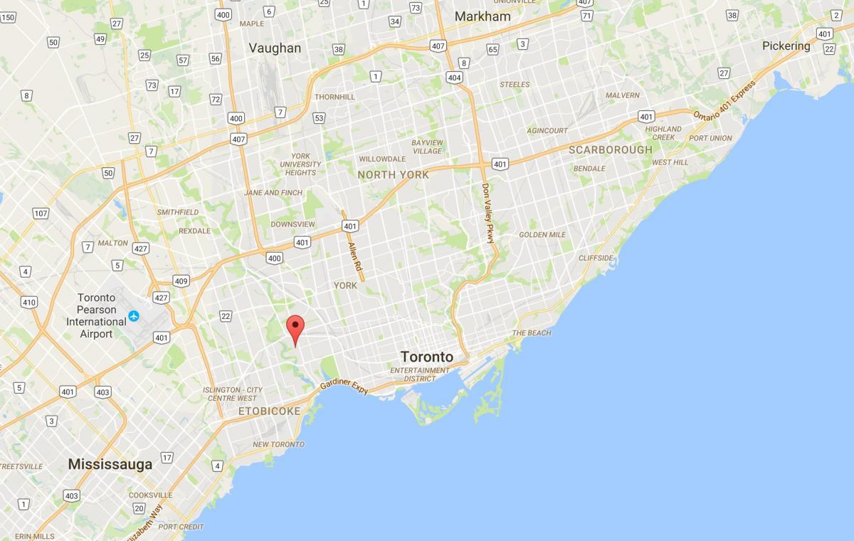 Карта на дете квартал на Торонто