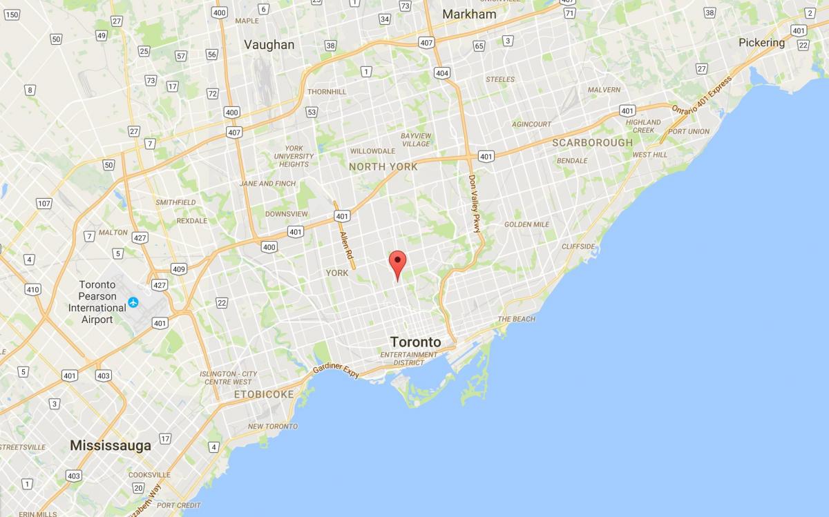 Карта Deer Park район на Торонто