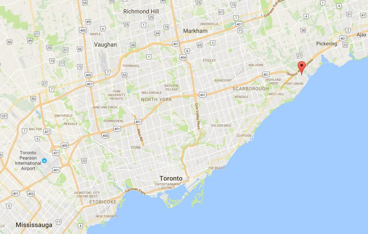 Карта на Западно-Руж, квартал на Торонто