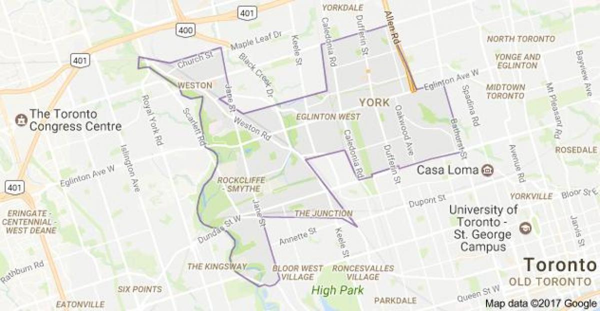 Карта Йорк, Торонто, Канада