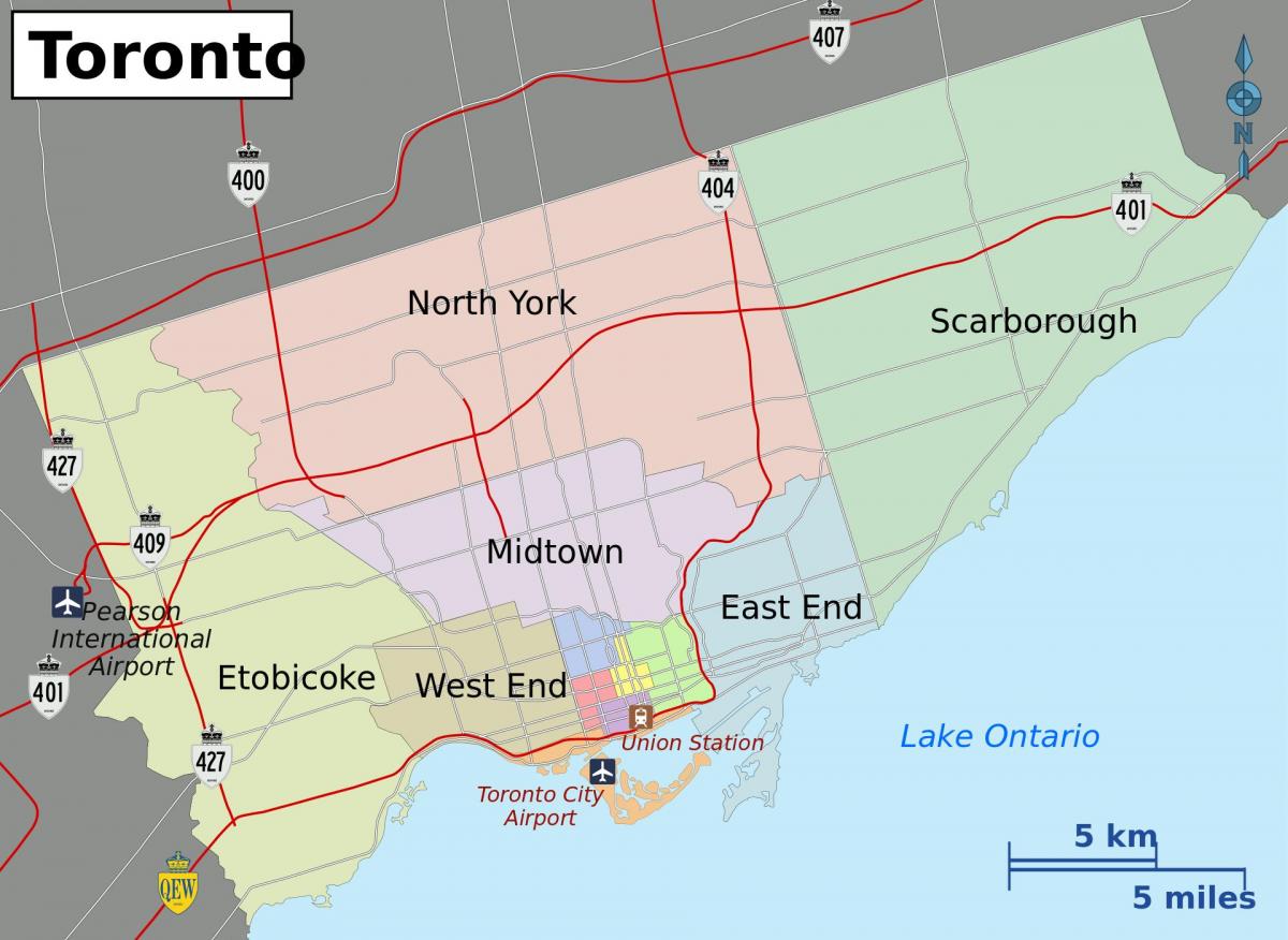 Карта на град Торонто 