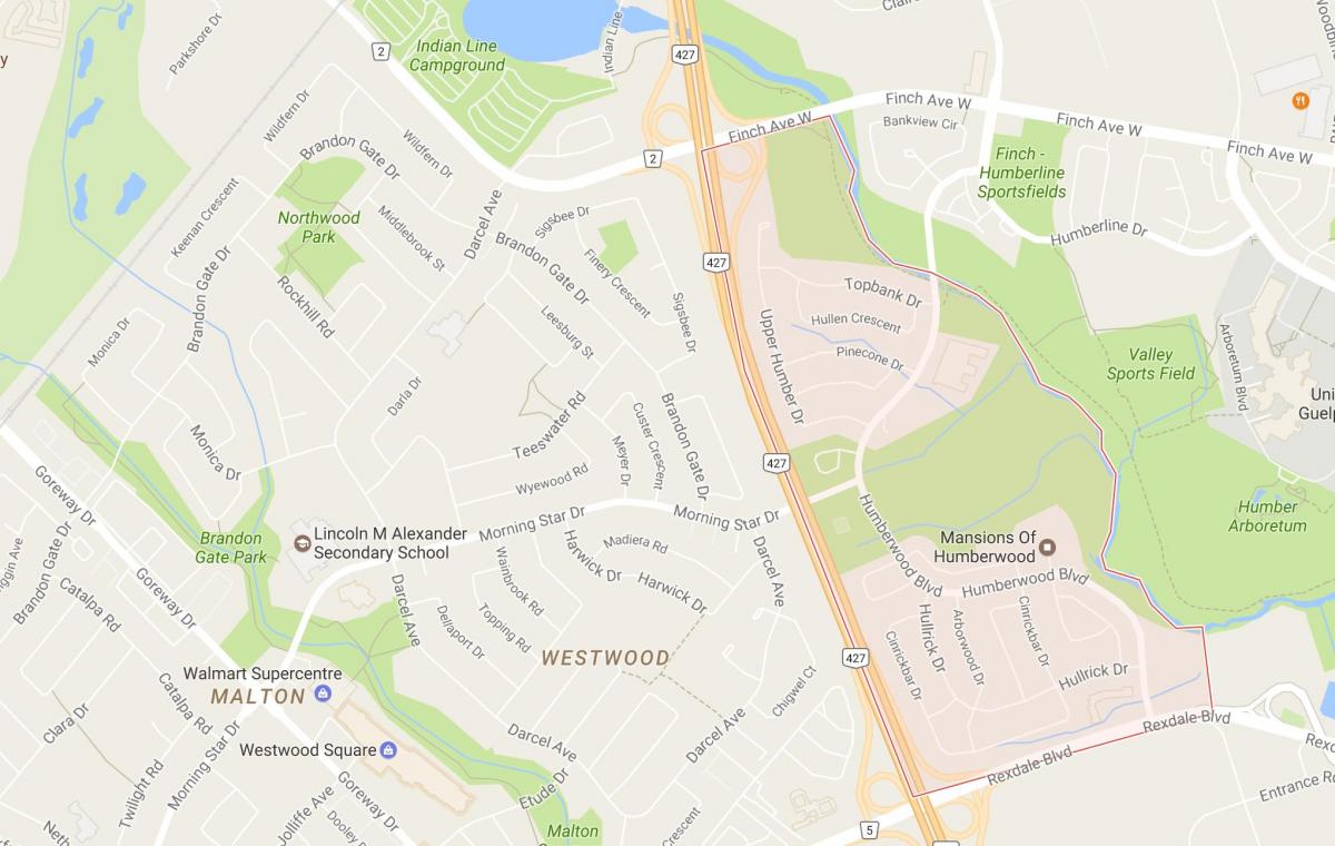 Карта на кварталите квартал на Торонто
