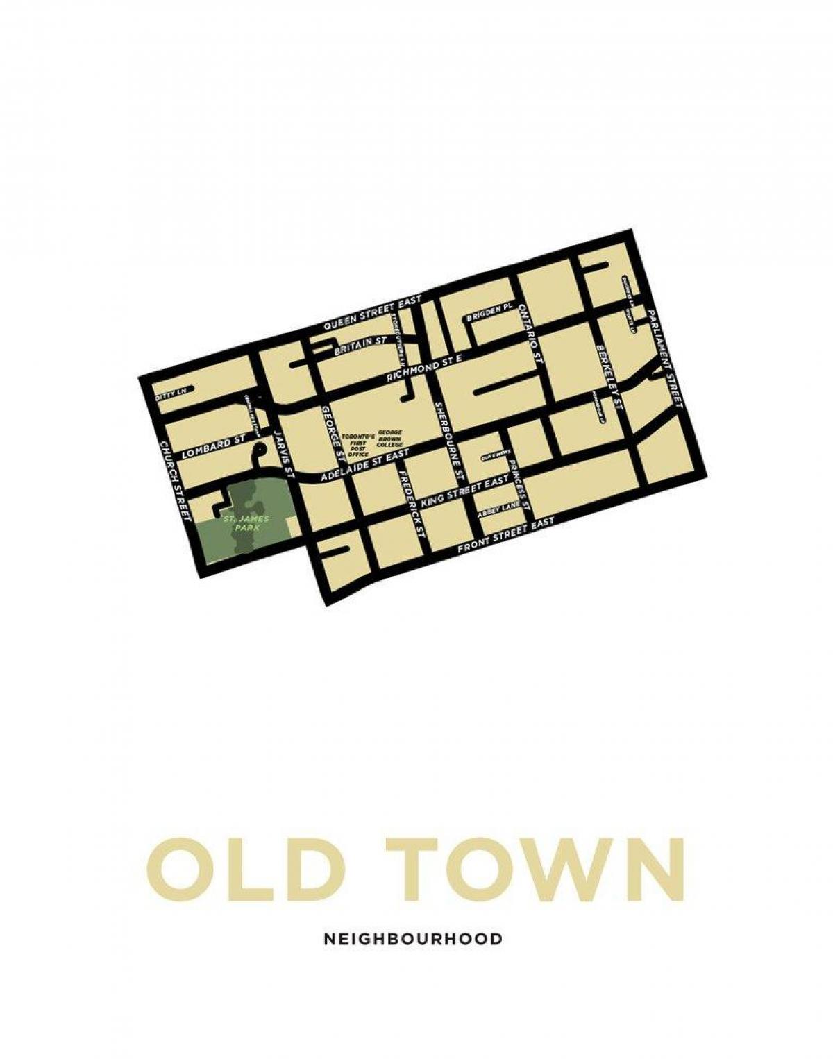 Картата квартал на Стария град Торонто