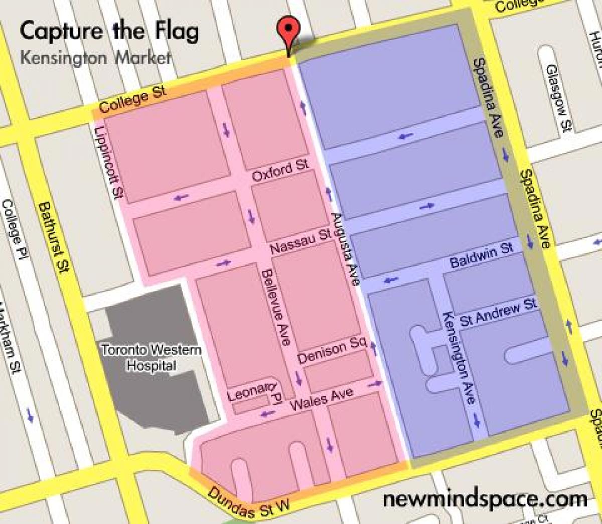Карта на Кенсингтън пазара Торонто 