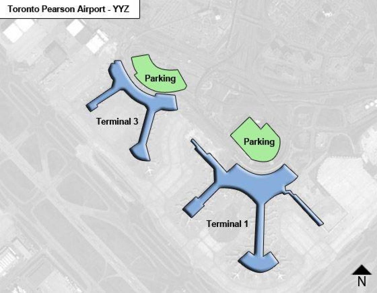Карта Торонто Пиърсън летище Канада