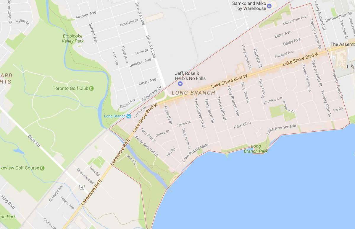 Карта на дълго съседни партньорски Торонто