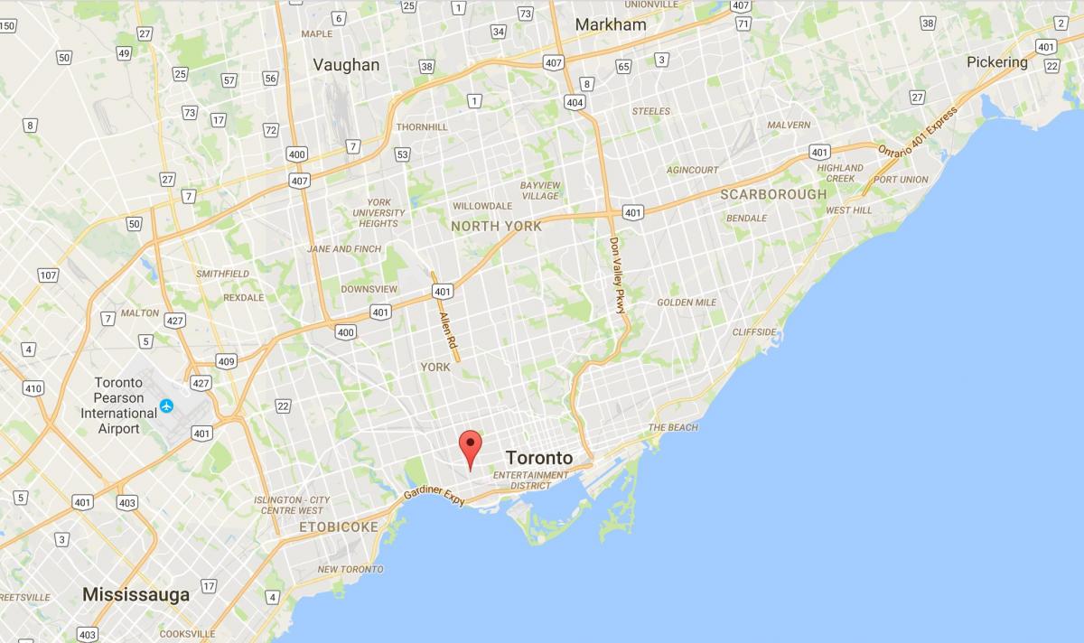 Карта на малка Португалия квартал на Торонто