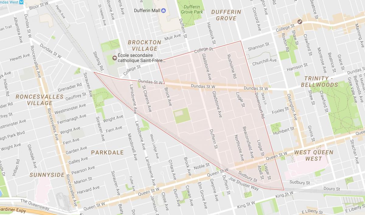Карта на малка Португалия квартал на Торонто