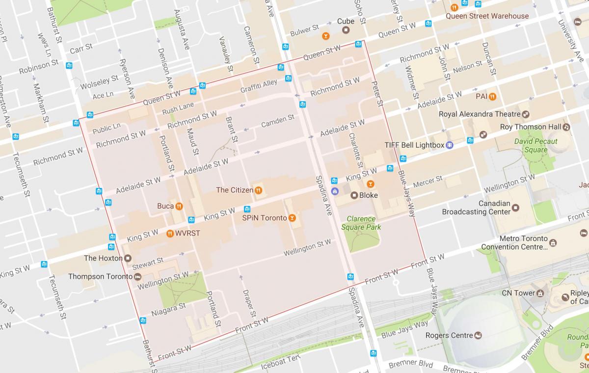 Карта на мода район квартал на Торонто