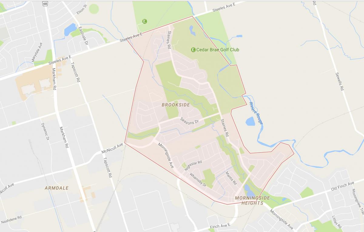 Карта на Морнингсайд Хайтс квартал на Торонто