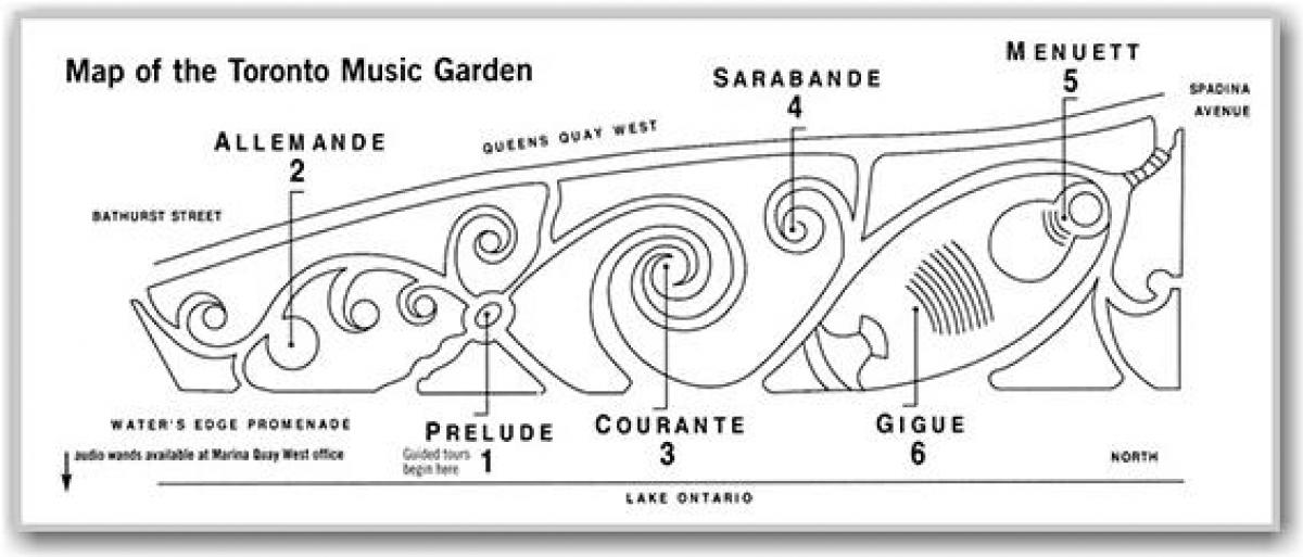 Карта Торонто музикален градина