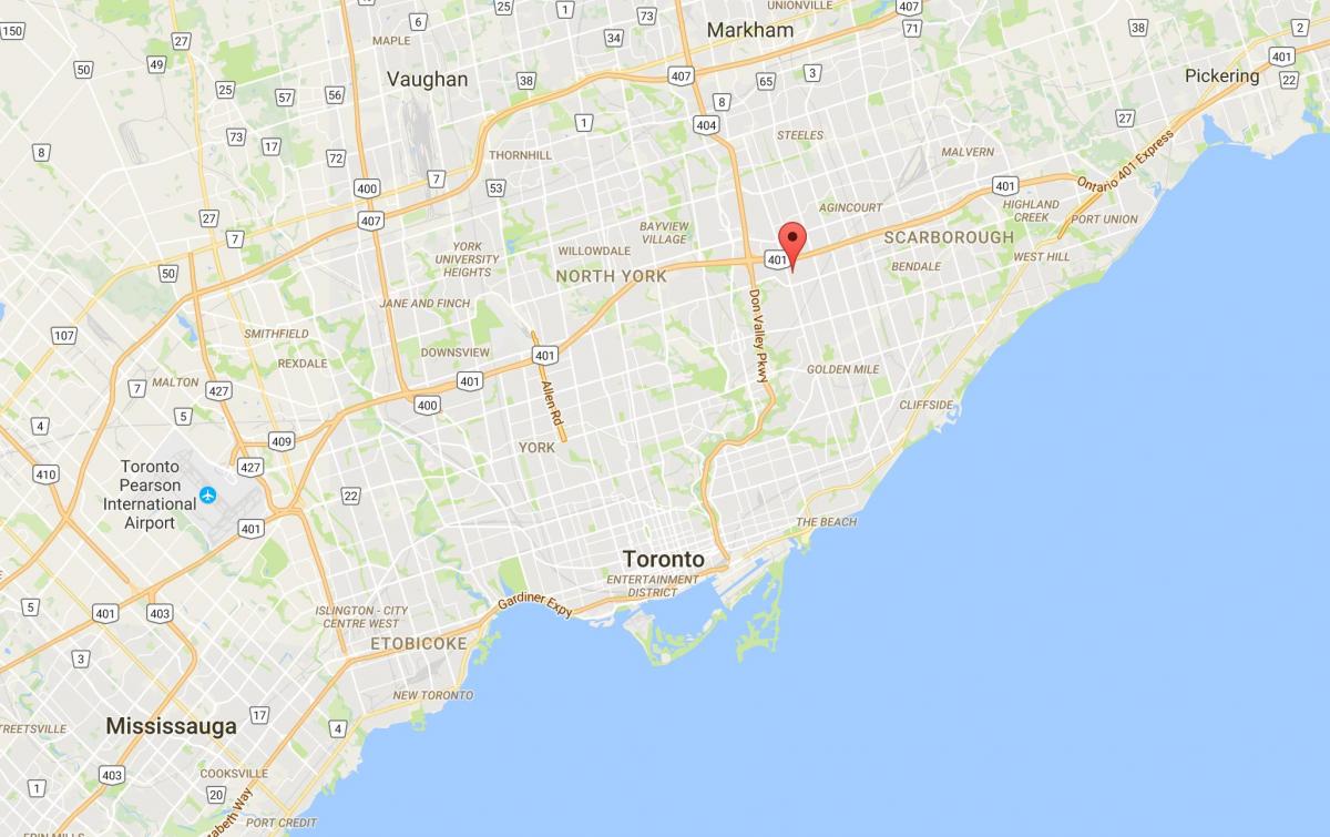Карта Мэривейл район на Торонто