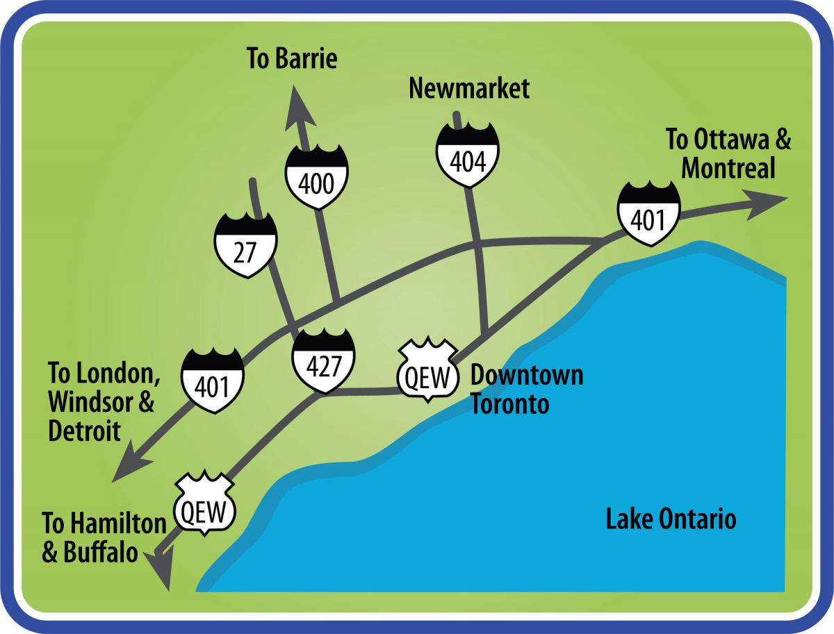 Карта Торонто пътищата