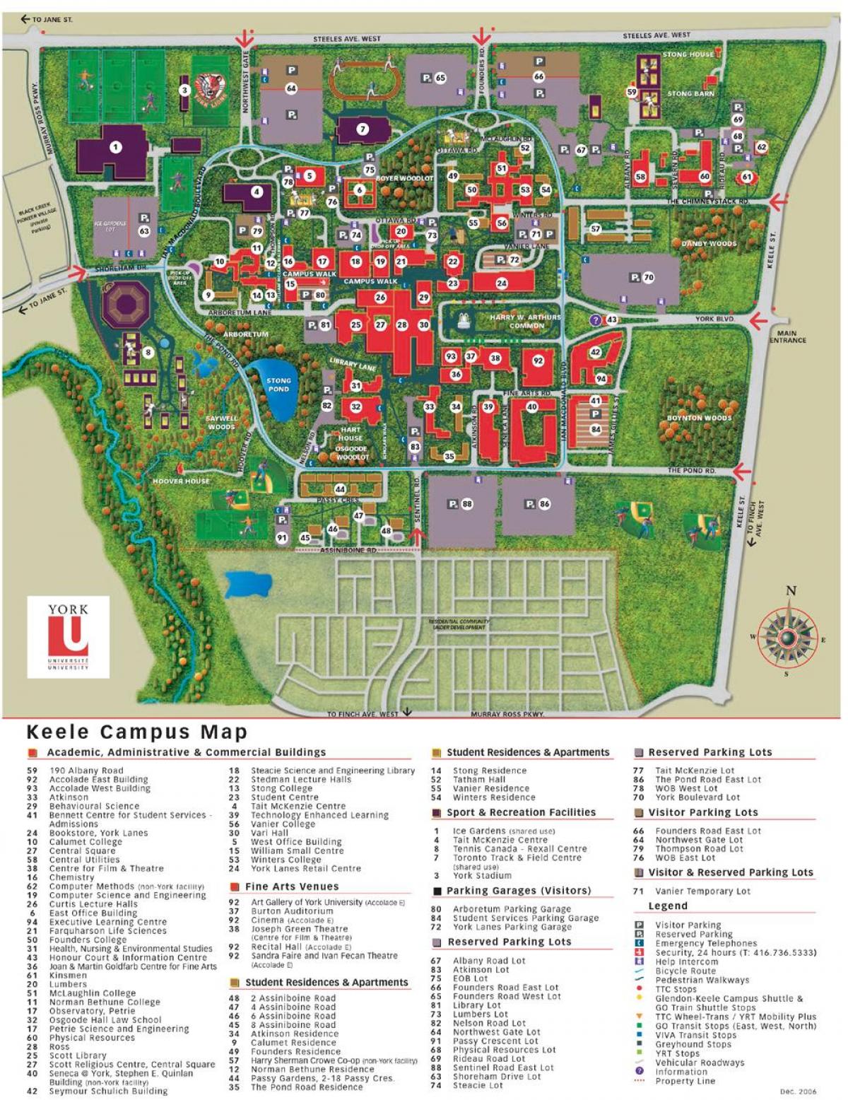 Карта Йорк кильского университета на колежа
