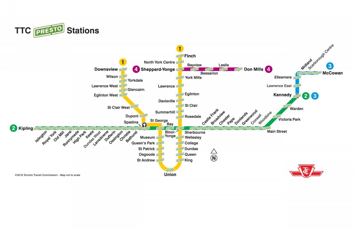 Карта на Престо ТТХ станции