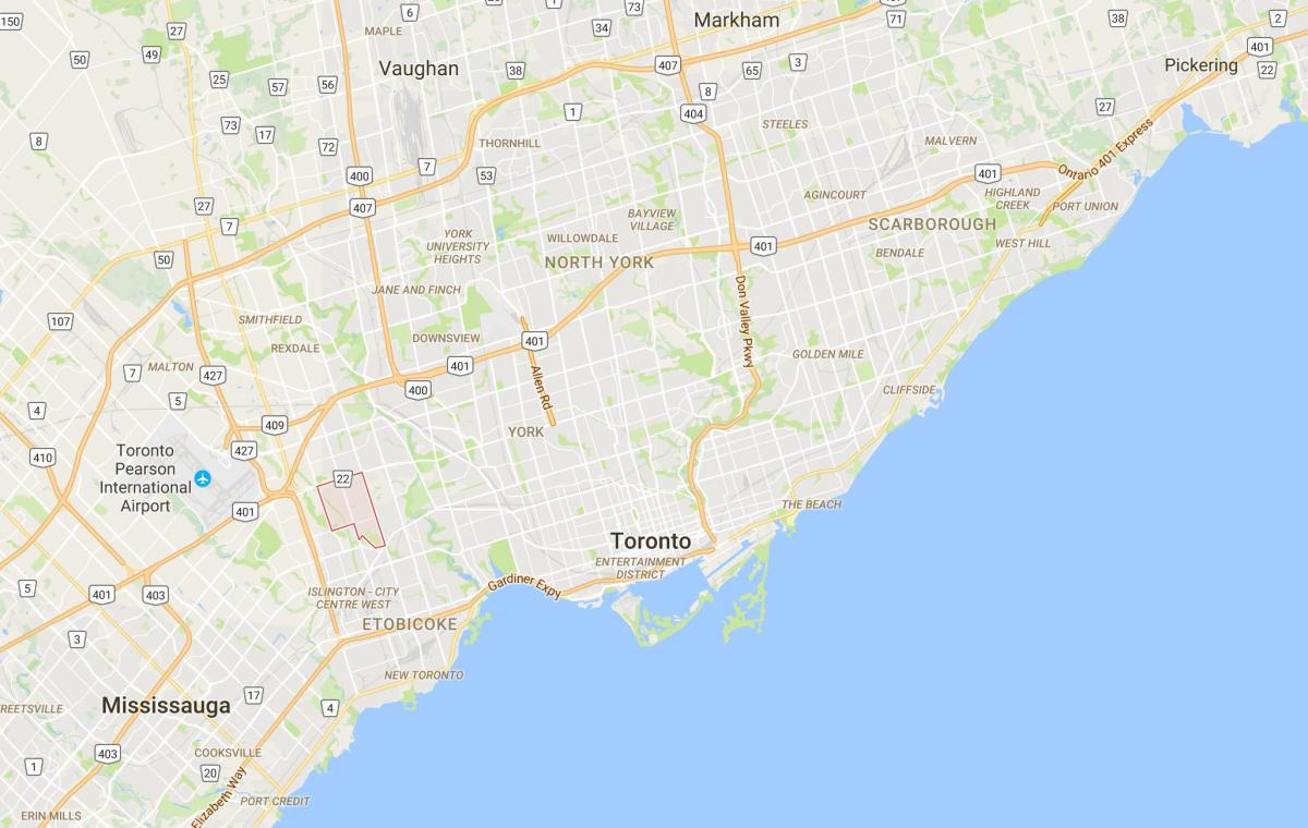 Карта на Принцеса градини район на Торонто
