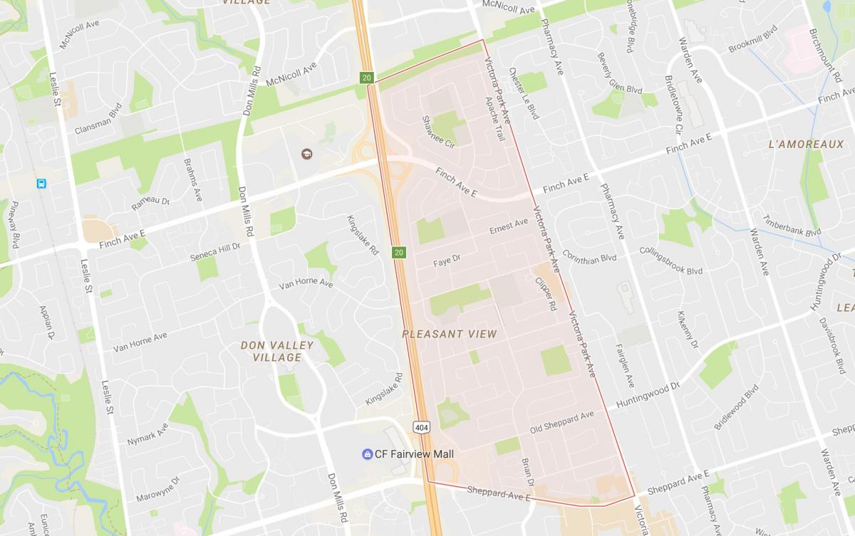 Карта приятна гледка в квартал на Торонто