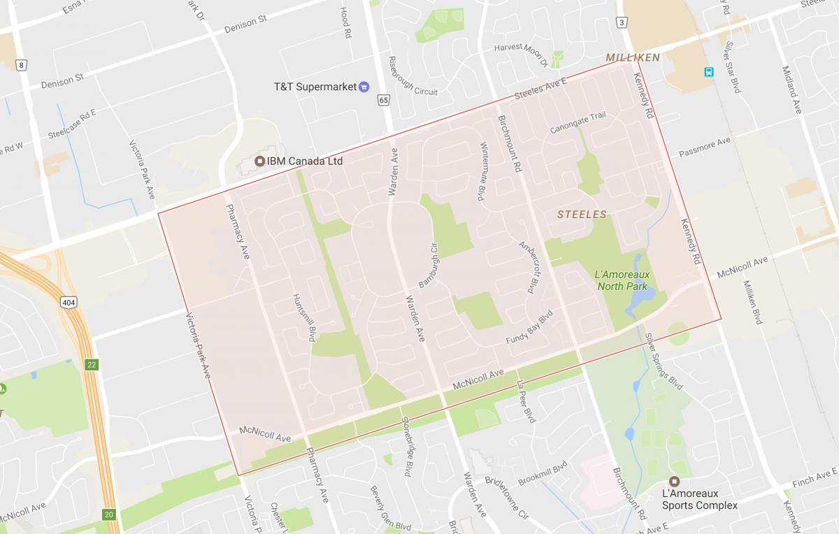 Карта на кварталите Стилс Торонто