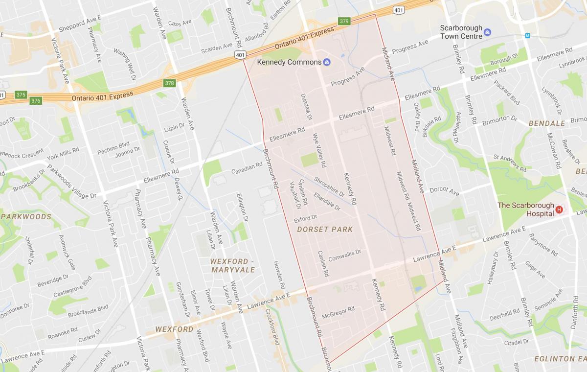 Карта На Дорсет Парк Торонто