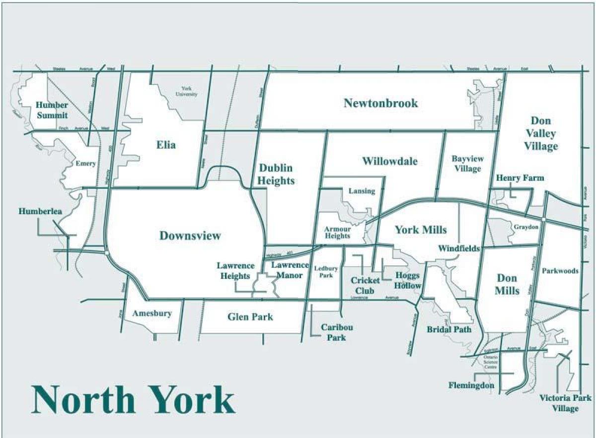 Карта На Северен Йорк