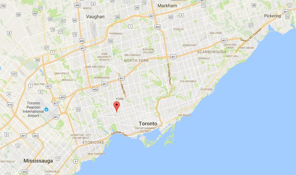 Картата село Карлтън район на Торонто