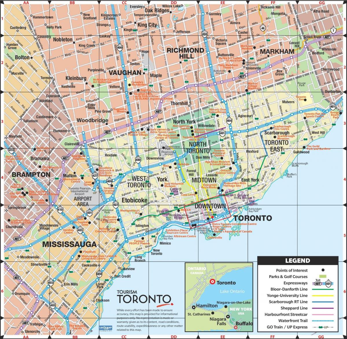 Карта на скоростни Торонто
