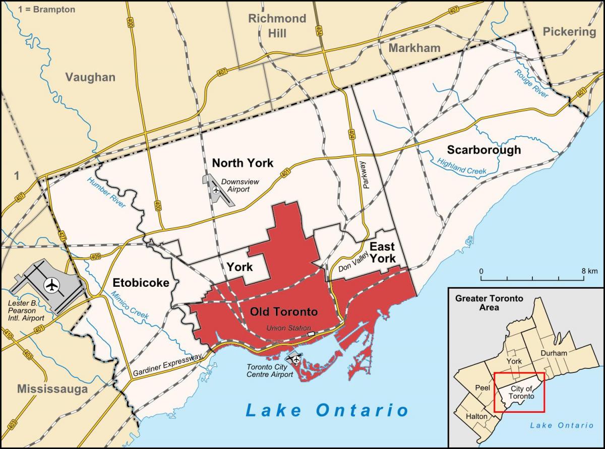 Карта на стария Торонто