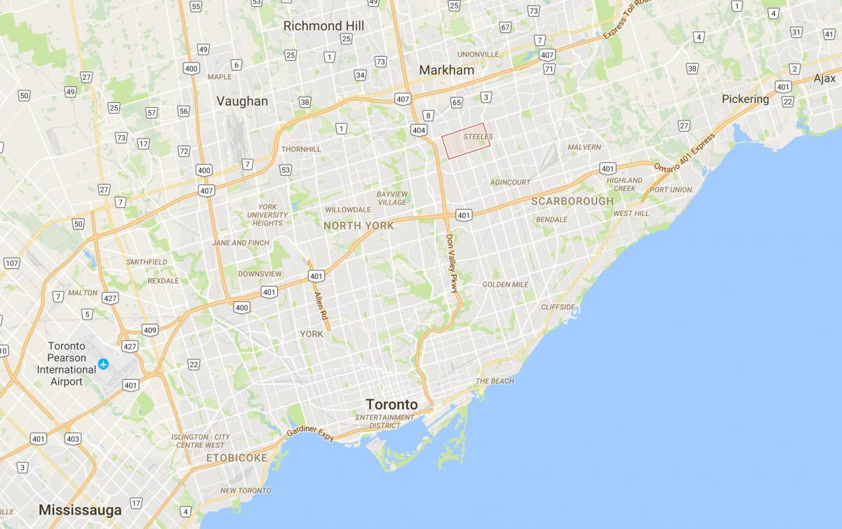 Карта Стилс район на Торонто