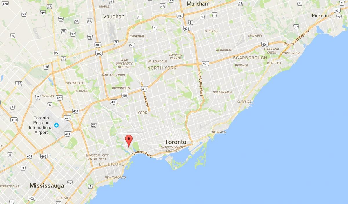 Карта на Суонзи район на Торонто
