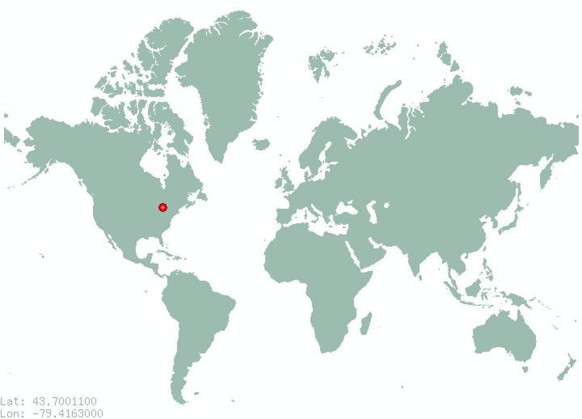 Карта на Торонто в света