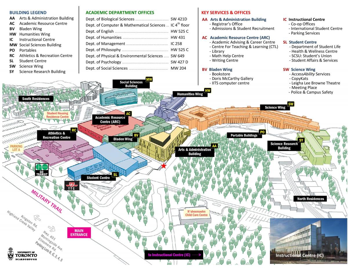 Карта на университета на Торонто, Scarborough