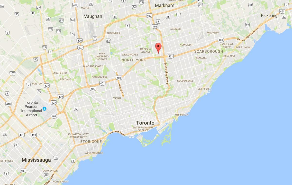 Карта на Хенри ферма район на Торонто